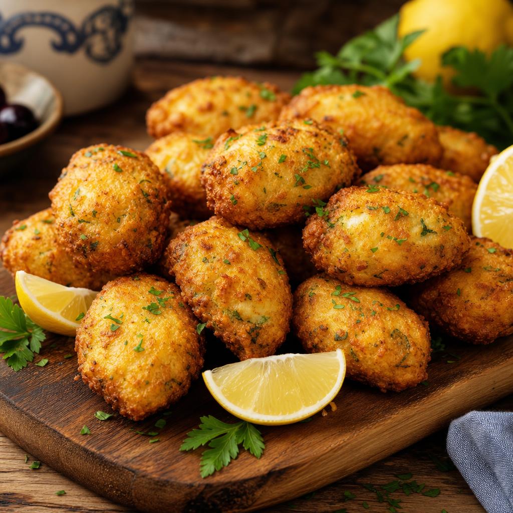 Bolinho de Bacalhau Crocante com Salsa Fresca