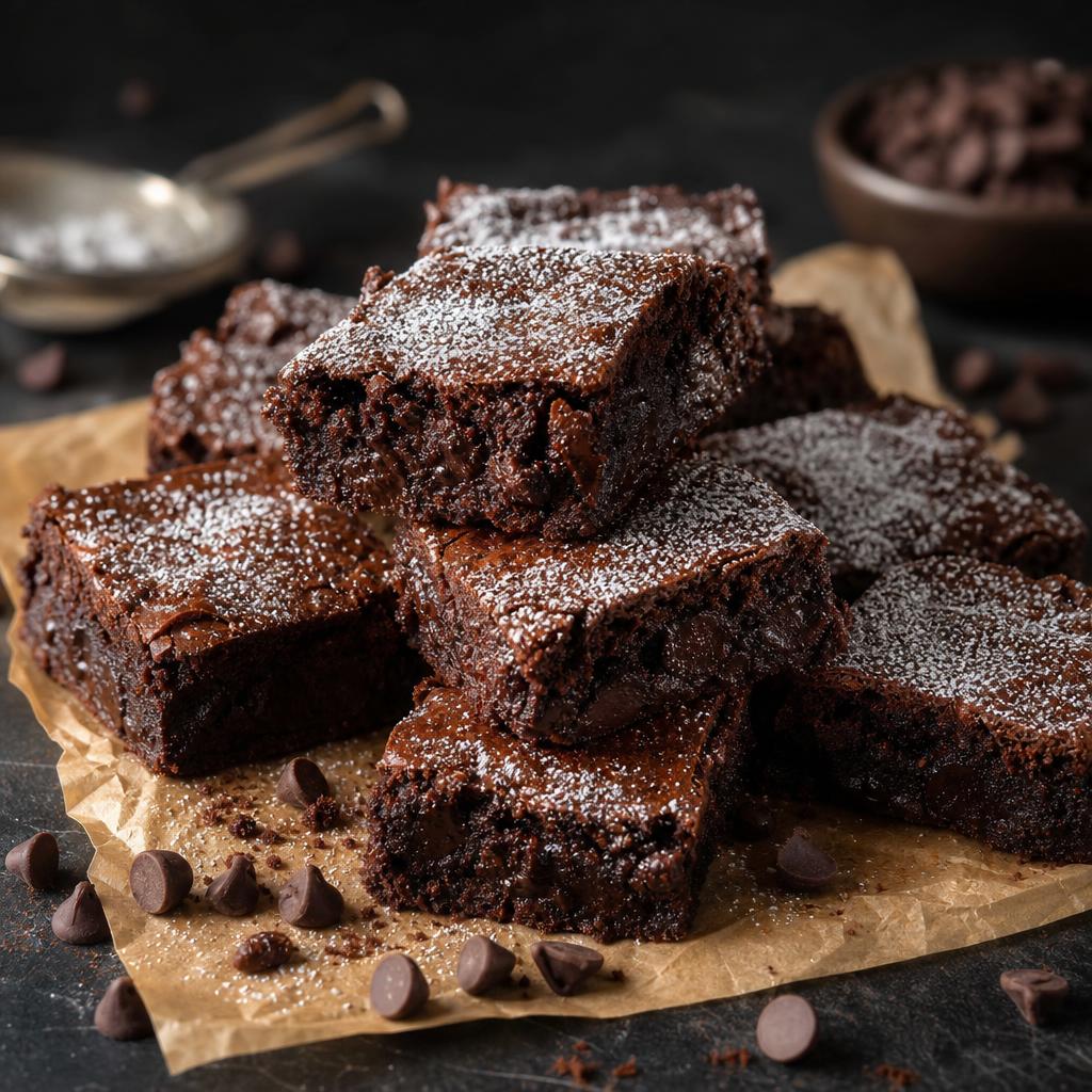 Brownie de Chocolate Amargo com Casca Crocante