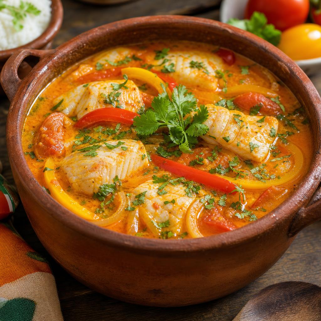 Moqueca de Peixe com Leite de Coco e Dendê