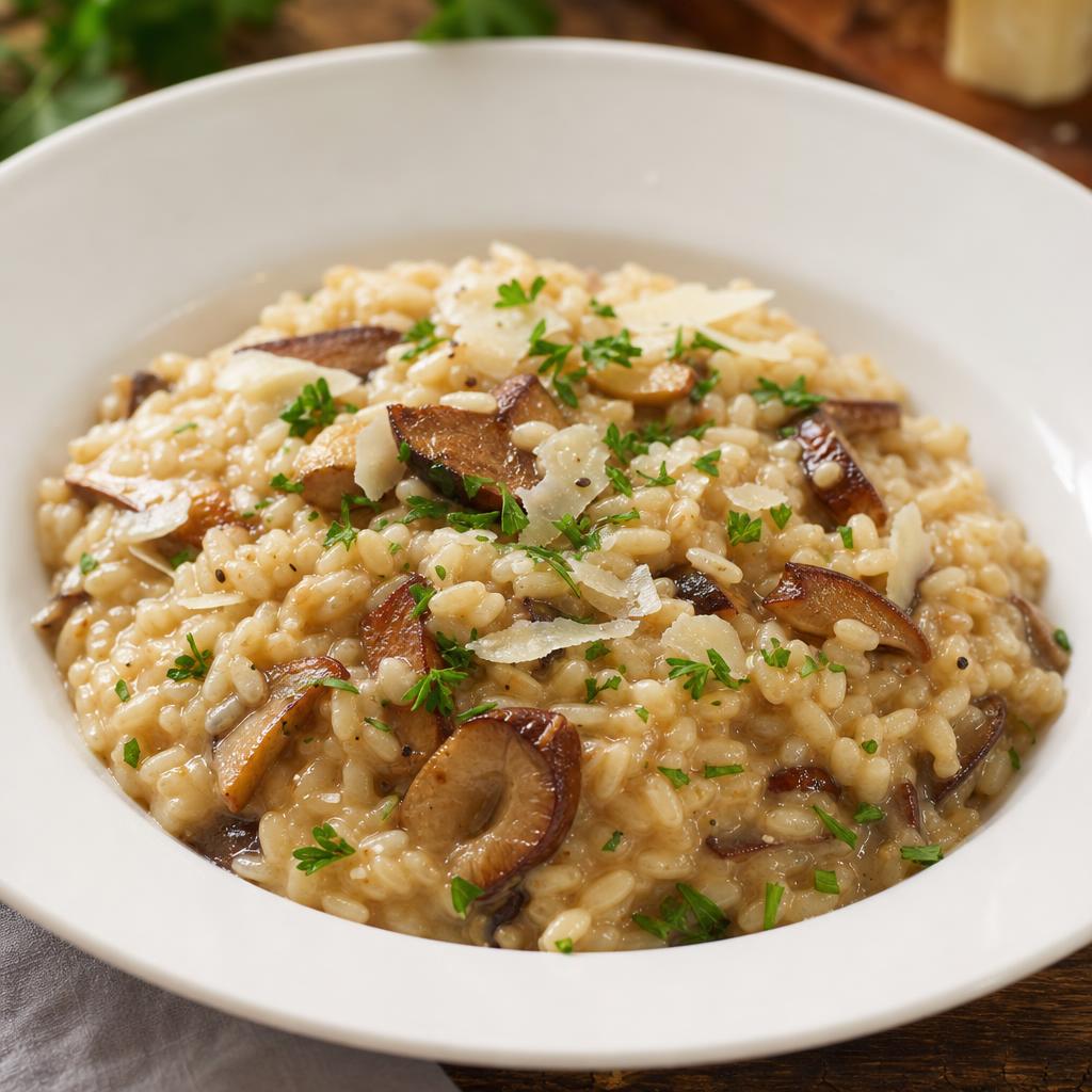 Risoto Cremoso de Funghi com Parmesão Reggiano